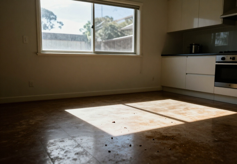 Cockroach infestation in a Rozelle kitchen before treatment